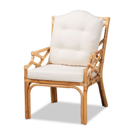 Baxton Studio Sonia Modern and Contemporary Natural Finished Rattan Armchair 185-11879-Zoro